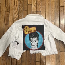David Bowie white jean jacket