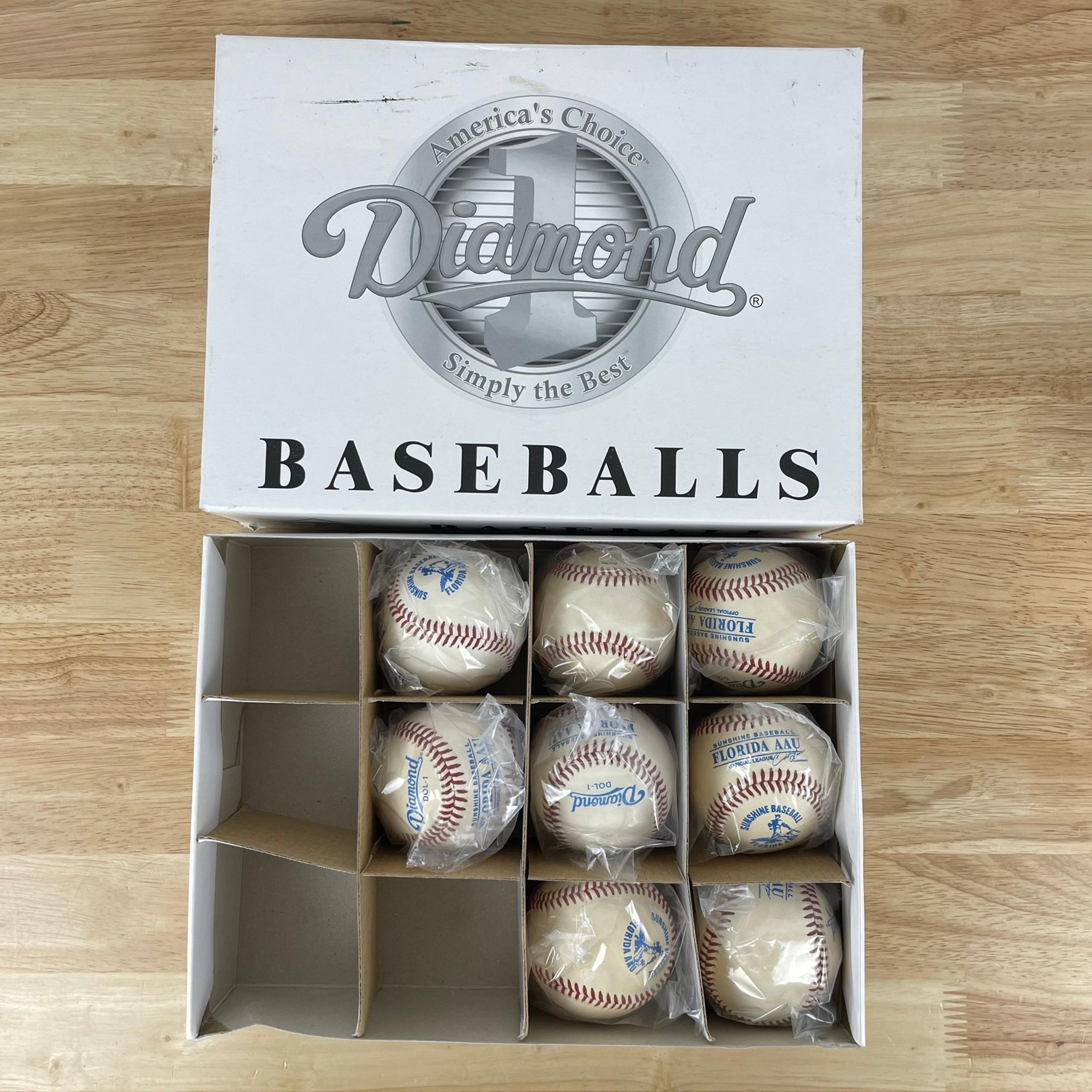 Diamond DOL-1 Official League Leather Baseballs 8 Ball Pack NEW