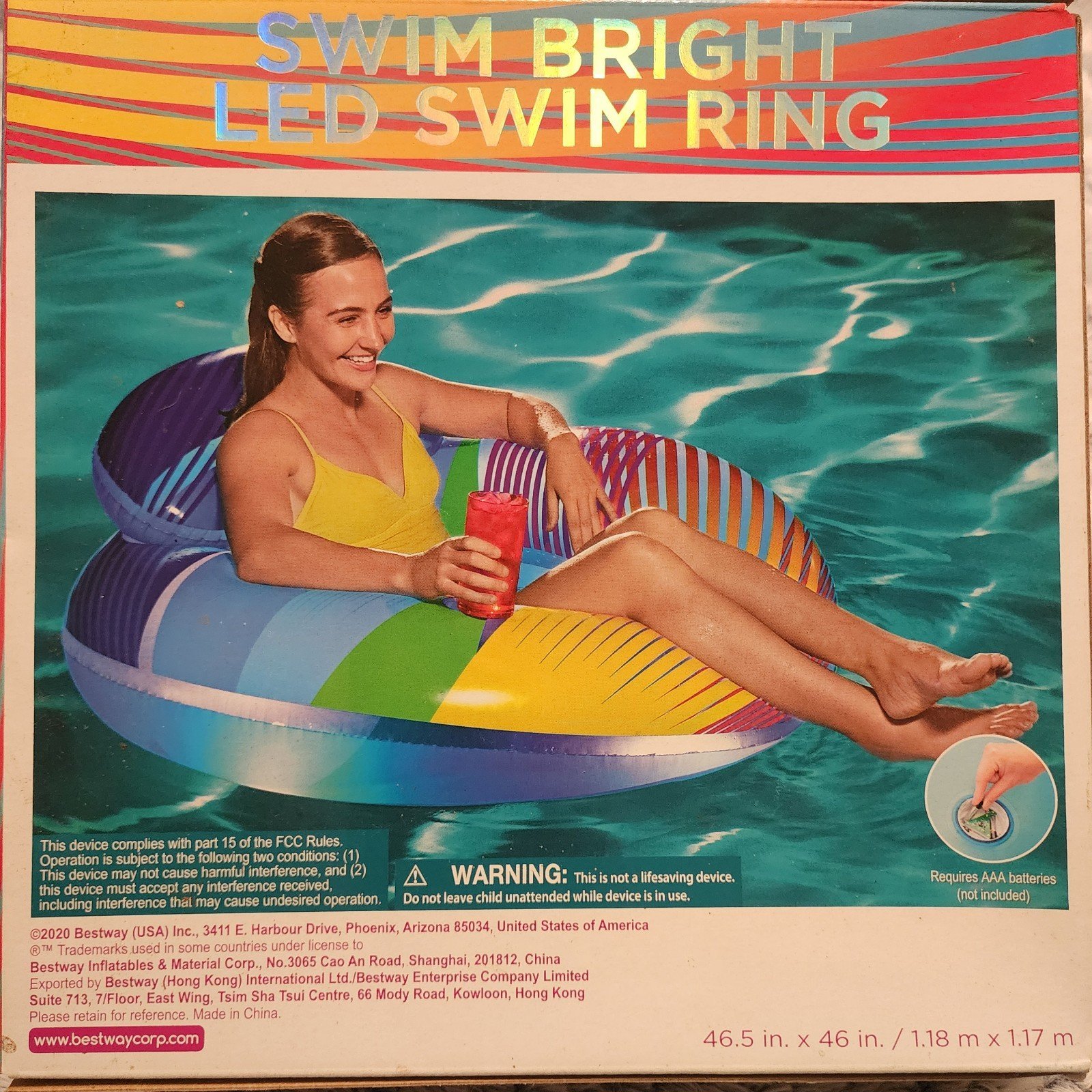 Swim Bright LED Swim Ring Lounge
