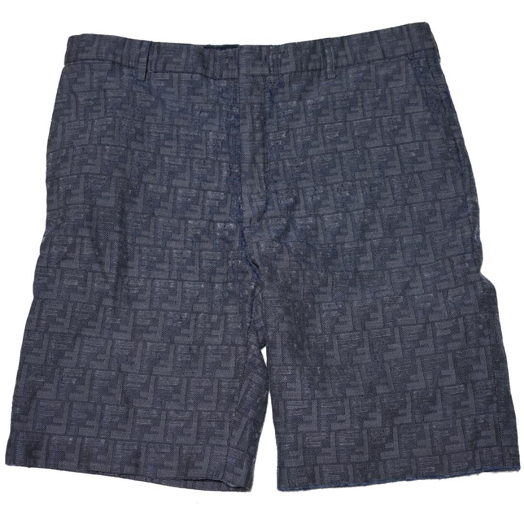 2023 Fendi Half Pants FF Pattern Zucca Jacquard Bermuda Shorts