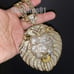 Jumbo Gold Lion Head Pendant & 15mm 30 Iced Cuban Choker Chain Bling Necklace