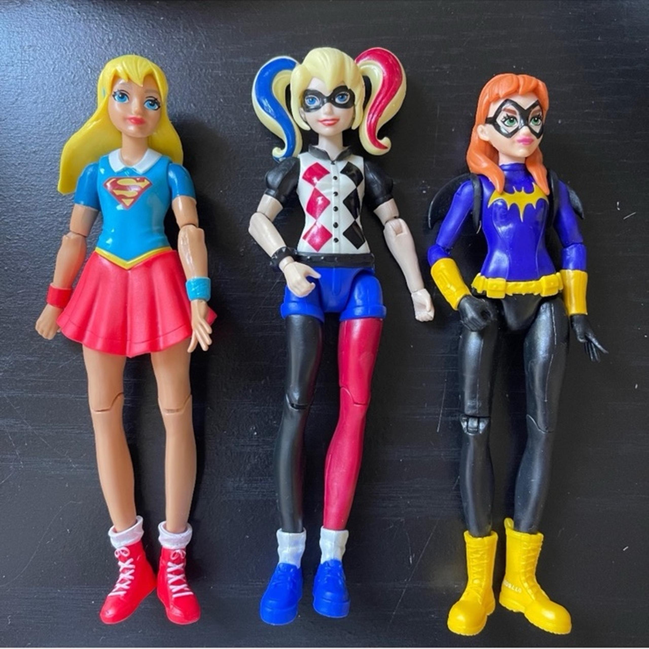 DC Super Hero Girls Harley Quinn/Supergirl/BATGIRL Figure 6 Inch Mattel