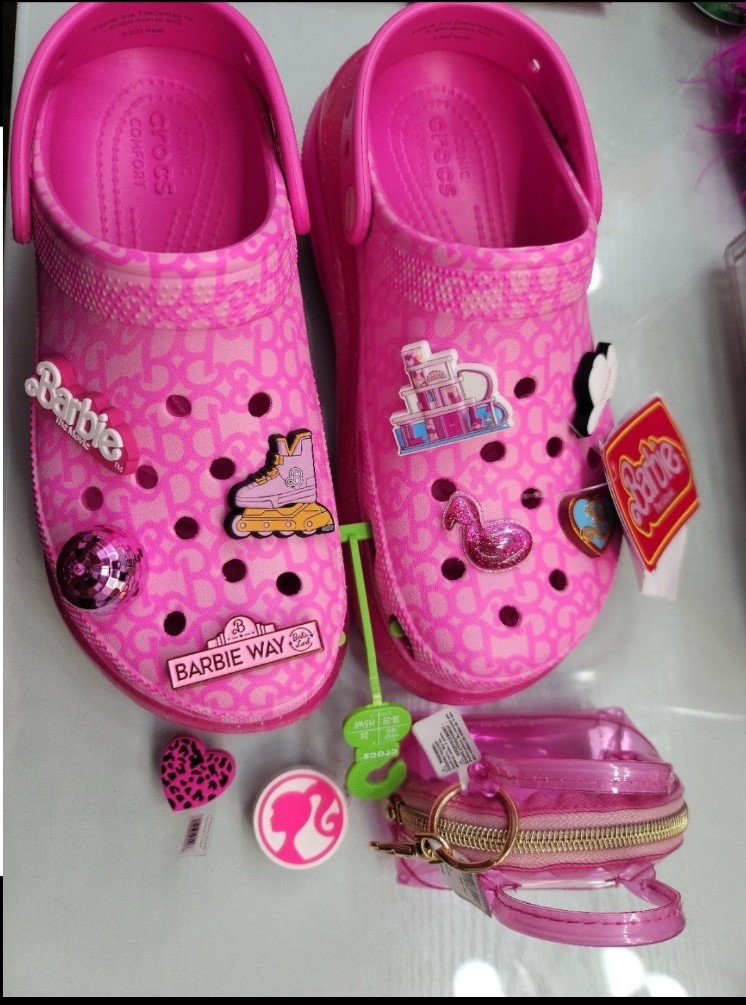 Barbie the movie Crocs Exclusive HTF NEW with GIFTS Bundle set