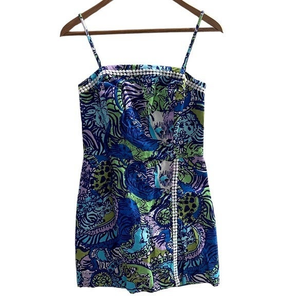 Lilly Pulitzer Jesse Romper Catitude Print Size 2