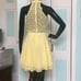 Size 10 Lemon Yellow A-Line Hoco Homecoming Cocktail Bridesmaid dress short