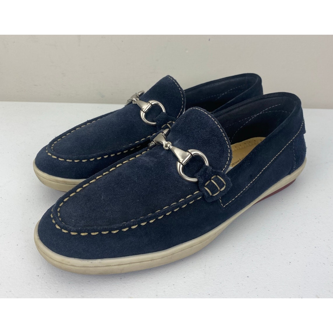 Martin Dingman Countrywear Thruston suede horsebit buckle slip-on loafers 8.5
