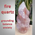 hematoid / fire quartz FLAME stone rock crystal ANXIETY balance GROUNDING 02