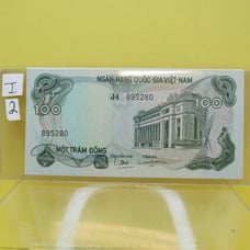 VTG 1970 100 Dong S. Vietnam Original Lot of 2 in Sequential Order J4 895280/81