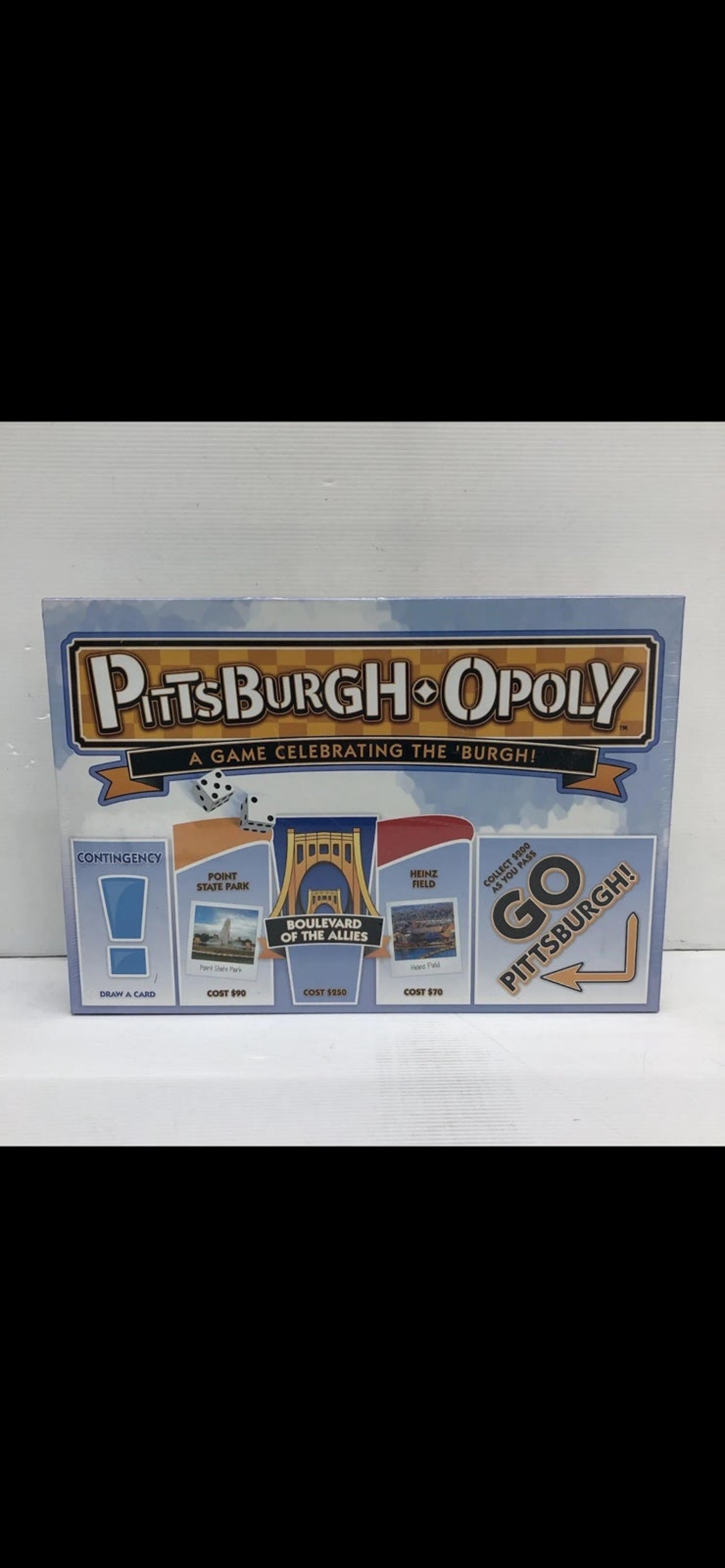 New in Box Sealed Late for the Sky Pittsburgh-Opoly Monopoly Board Game
