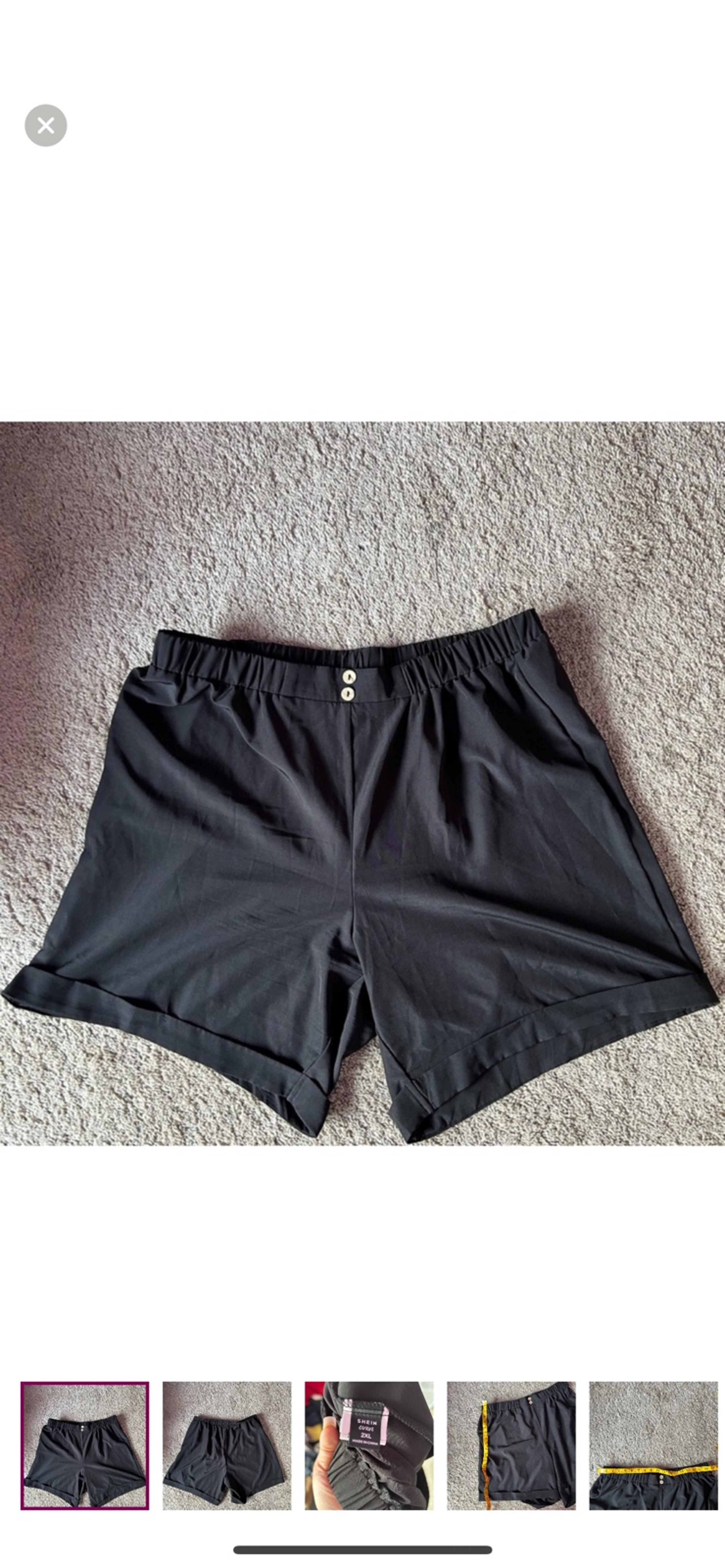 Women’s Black Elastic Waist Shorts