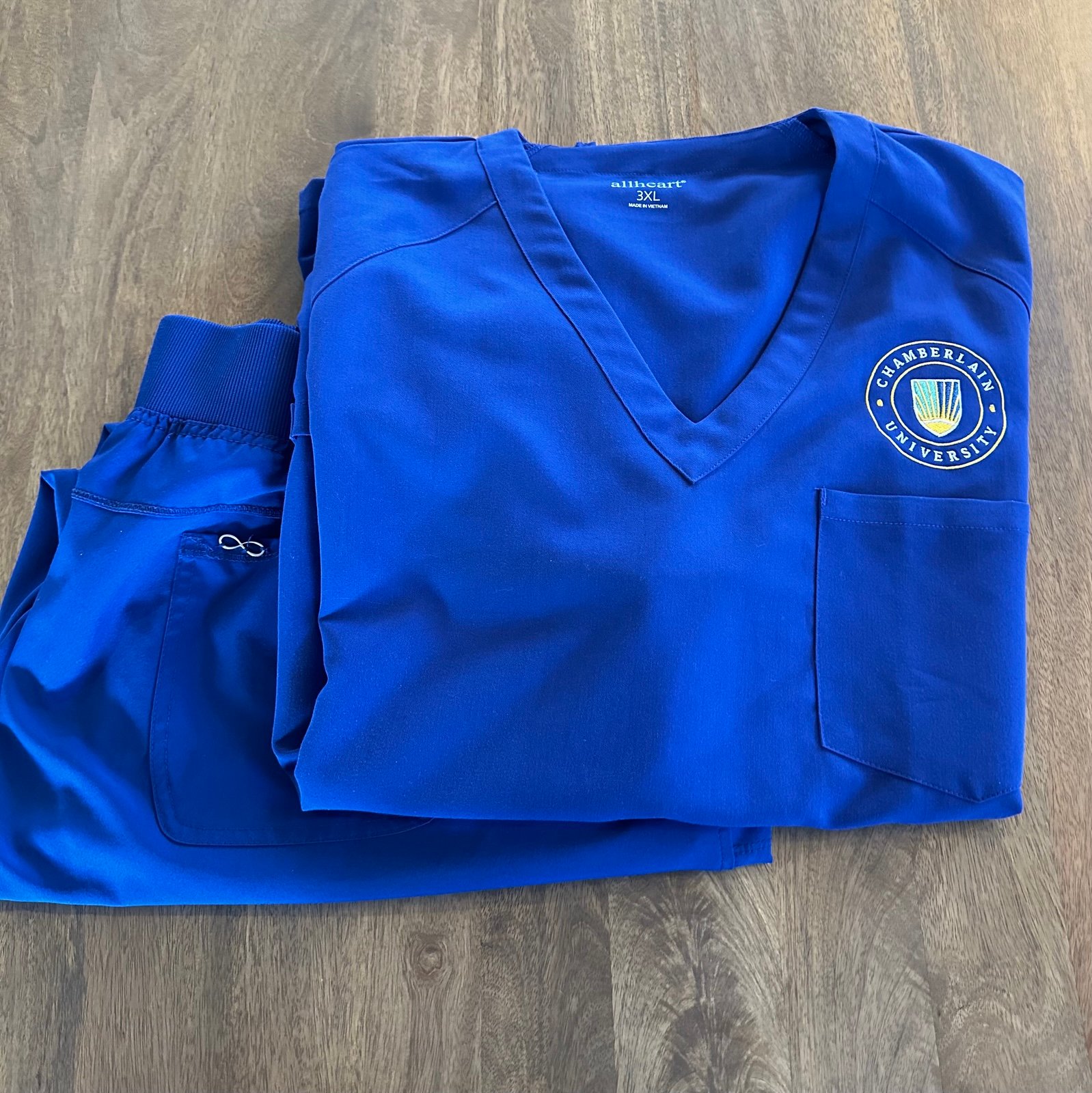 Chamberlain University scrub set