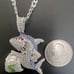 Icedout shark pendant necklace