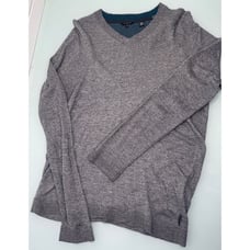 Ted Baker Men Sweater Size 4 ( Large L ) Cashmere Wool Silk V Neck Lightweight