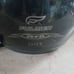 Black motorcycle helmet
