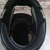 Black motorcycle helmet
