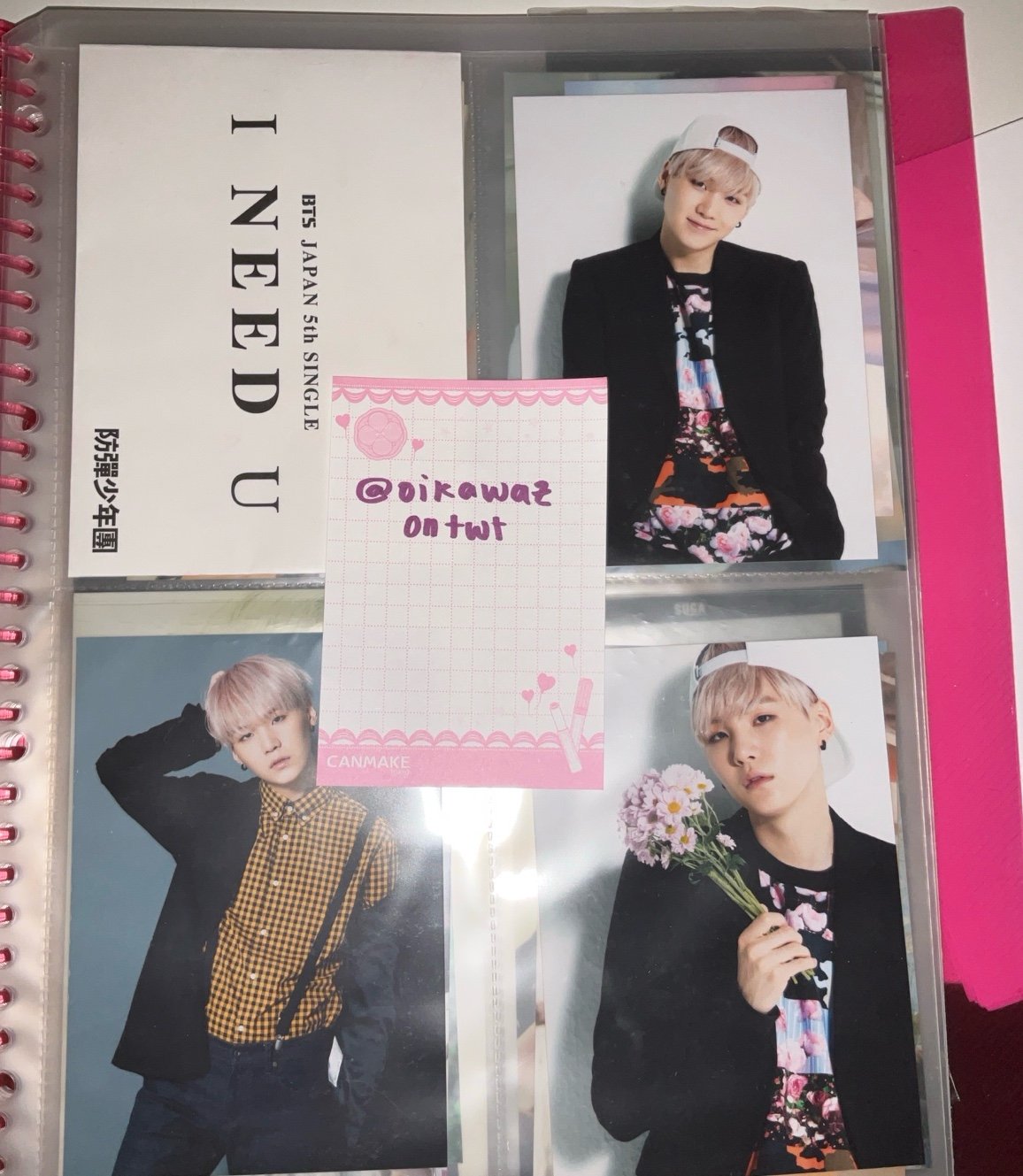BTS JAPAN I NEED U POSTCARD PHOTO SET SUGA YOONGI SET OF 3