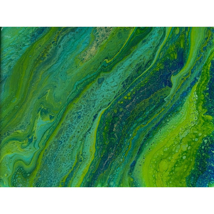 Original Art “A River Runs Through It” Acrylic & Resin Artwork Painting 9 x11