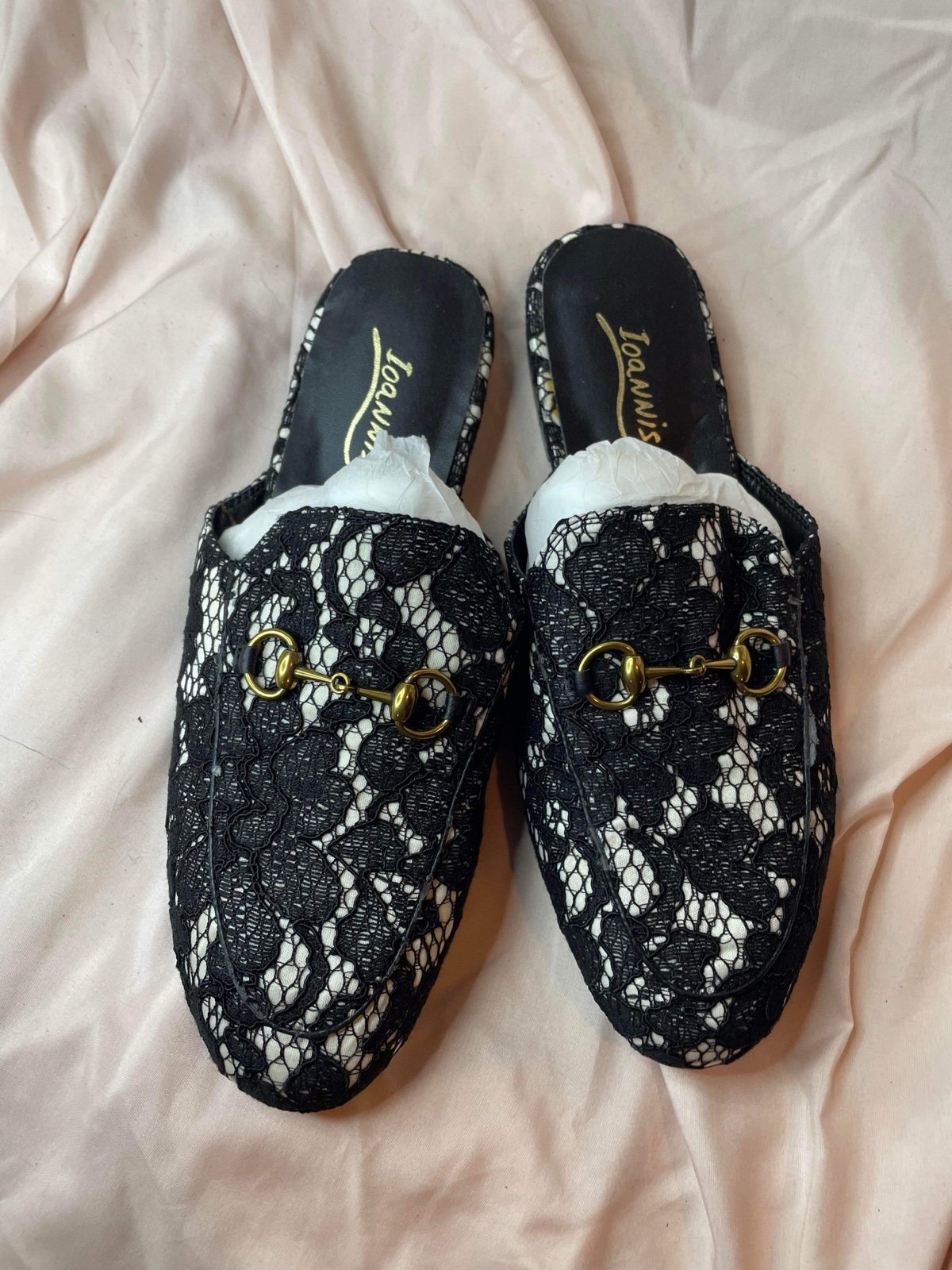 ioannise designer like lace slip on size 40