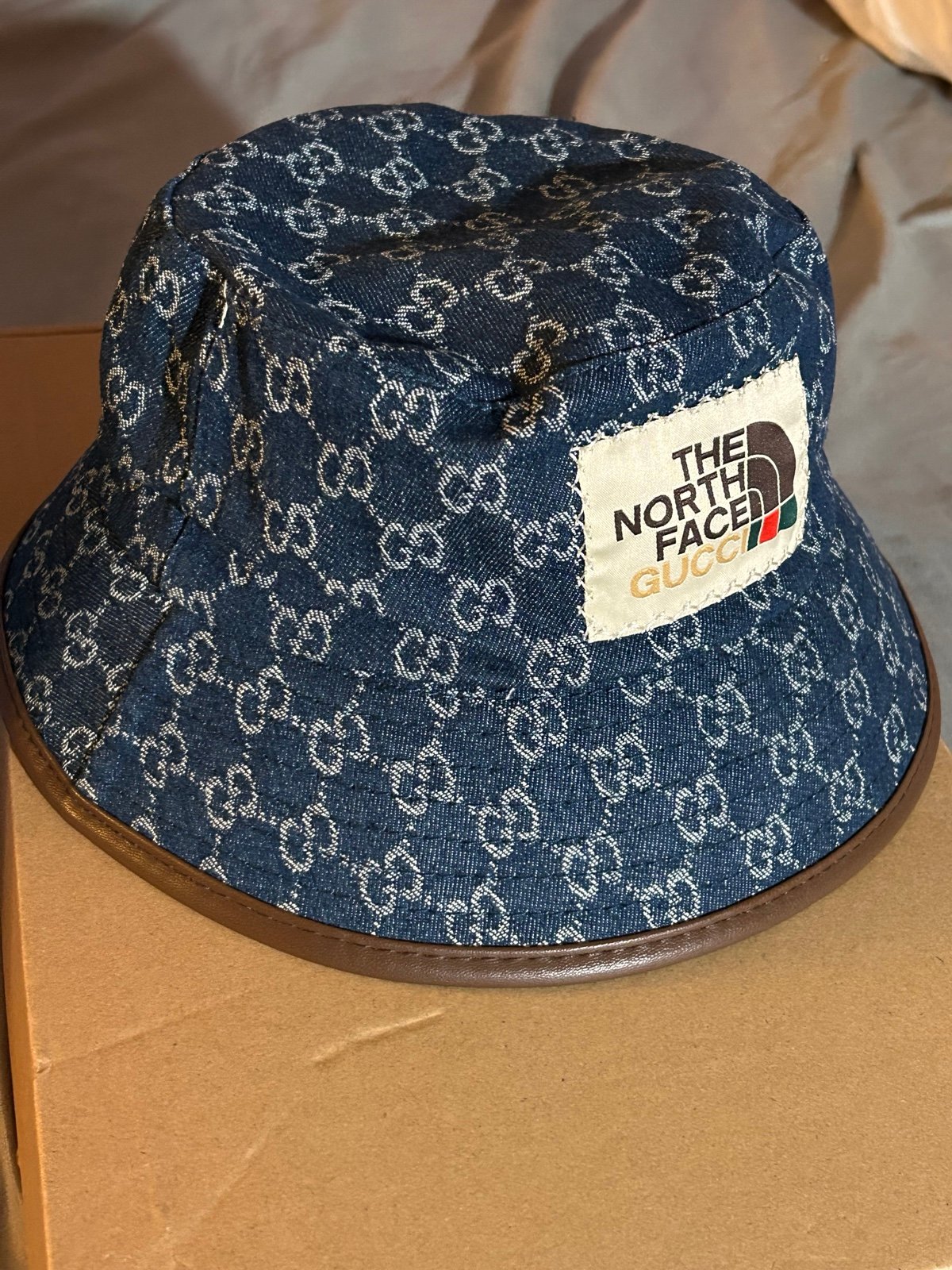 Blue GG Bucket Hat 7 1/4”)59cm