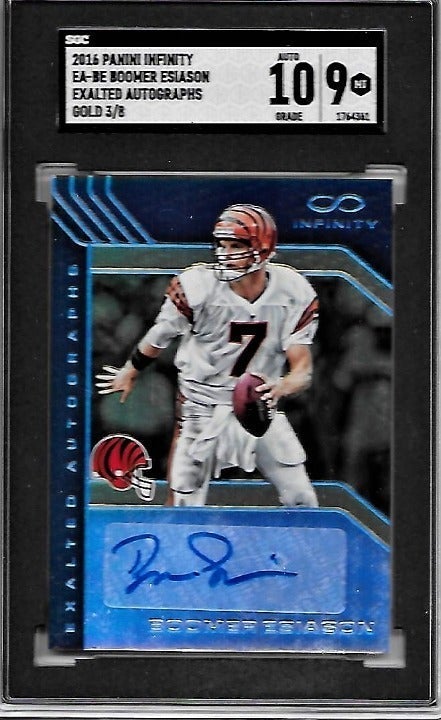 Boomer Esiason Autographed Card Graded by SGC card 10 Auto9 /card #3 of 8
