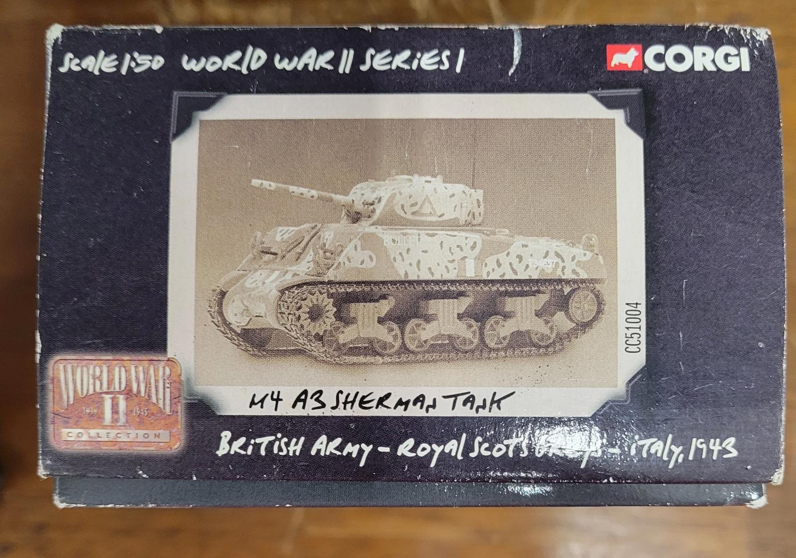 Corgi 1:50 WWII British A4 Sherman Tank Model - Limited Edition