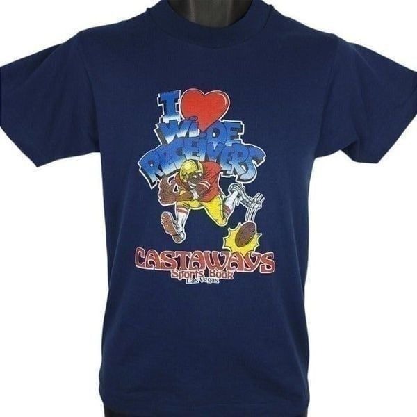 I Love Wide Receivers T Shirt Vintage 80s 90s Football Las Vegas