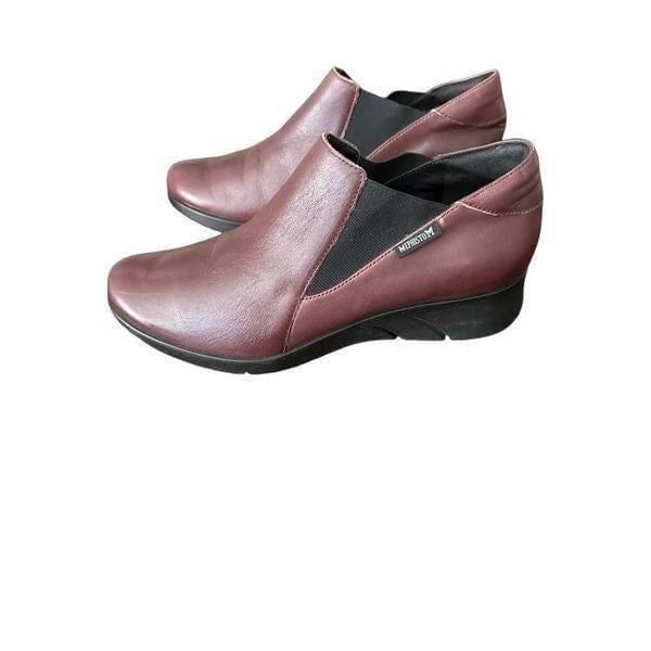 Mephisto Air Jet Burgundy Wedge Booties size71/2