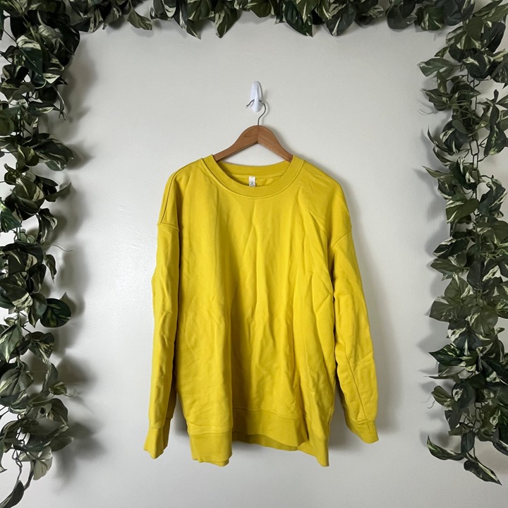 Lululemon Athletic Perfectly Oversized Crew Sweater Soleil Yellow Women’s Size 6