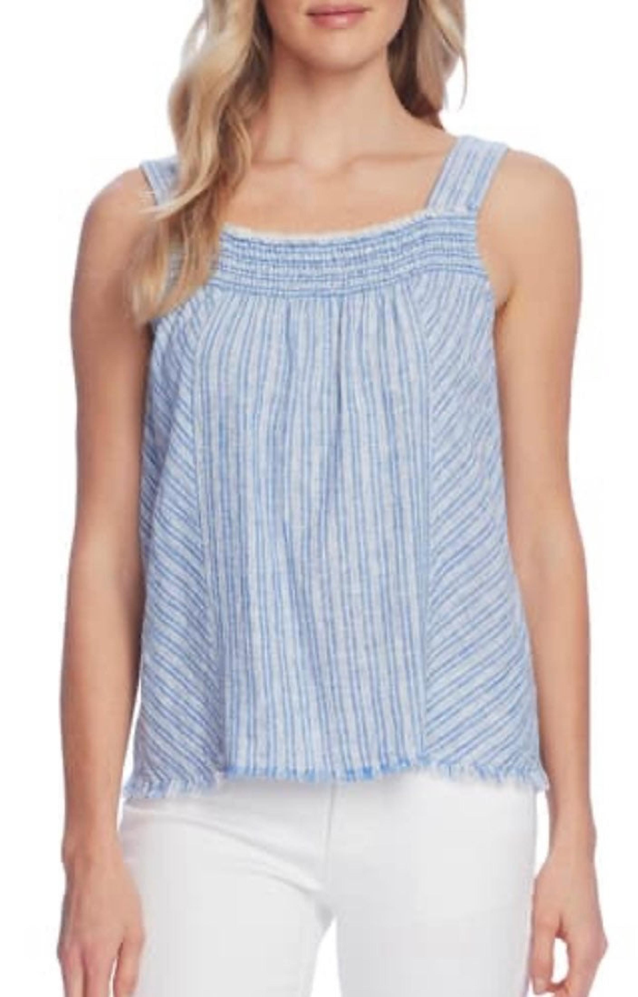 Vince Camuto Sz XS Blue striped top