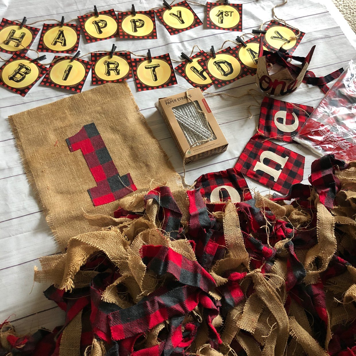 Lumberjack 1st birthday party bundle
