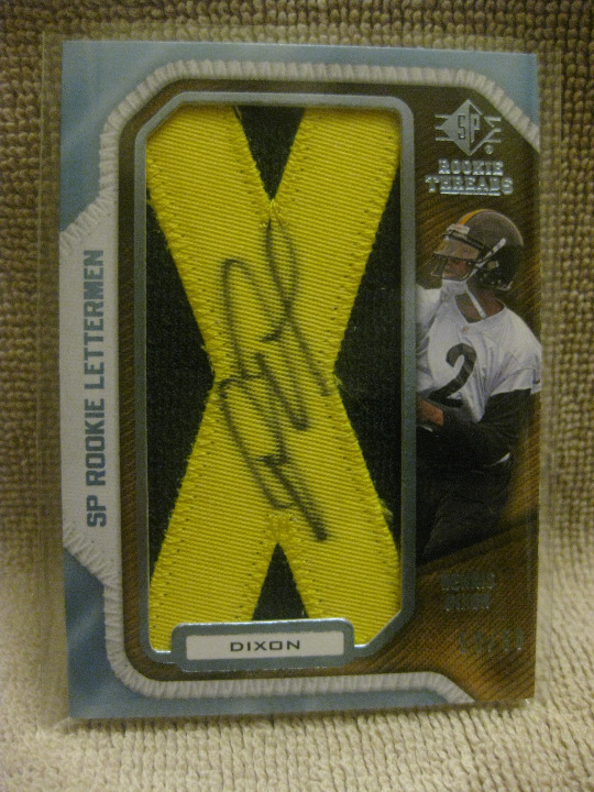 2008 SP Threads Lettermen College Name Dennis Dixon #DD47 Rookie Auto RC 50/50