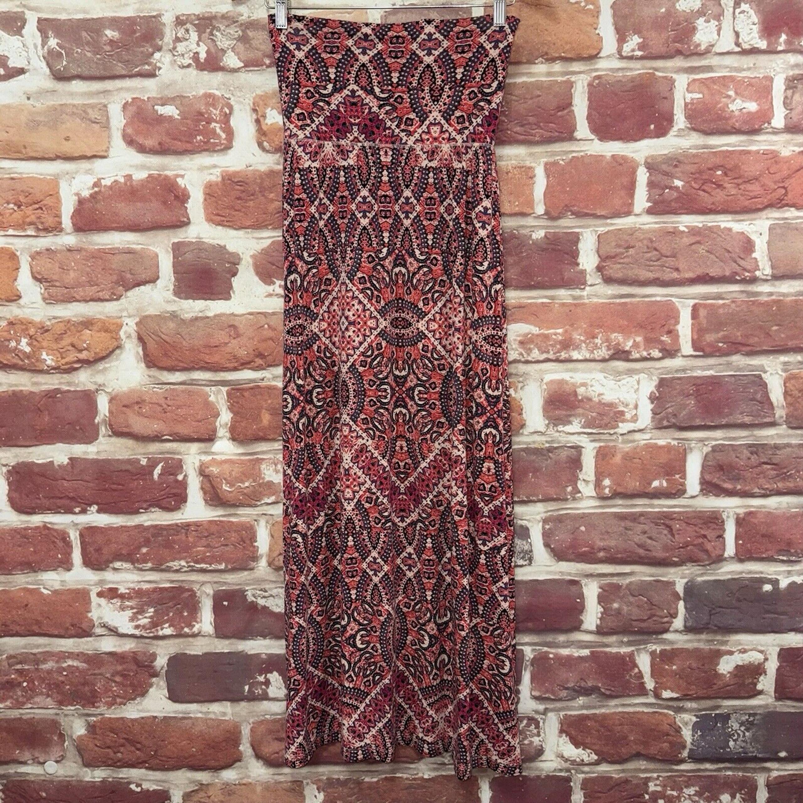 Anthropologie Cynthia Rowley Skirt Womens Small Multicolor Boho Pull On Maxi