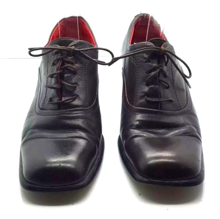 BALLY Brown Leather Classic Lace-Up Victorian Granny Oxford Switzerland 36.5 6M