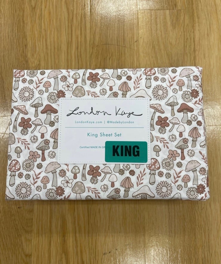 Mushroom KING Sheet Set by London Kaye