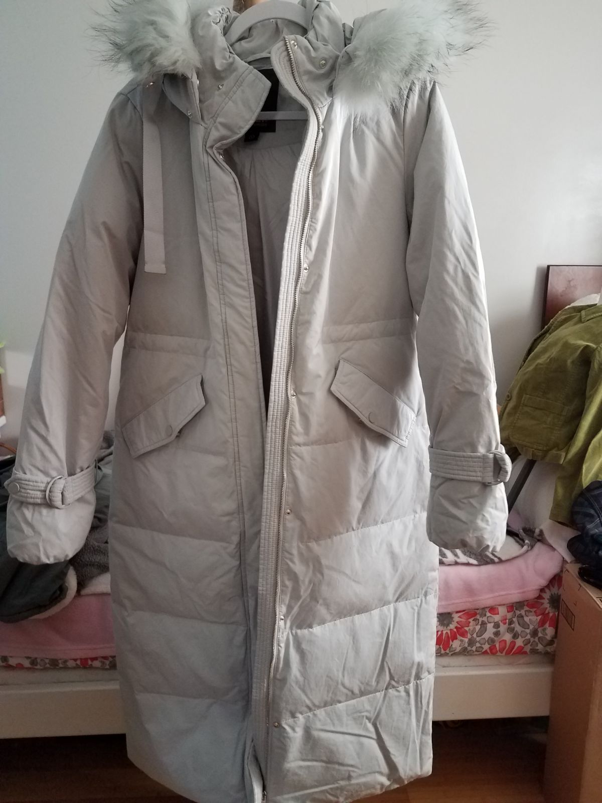 New Only Love Long Puffer Hooded Coat Jacket