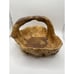 VTG Large Hand Carved Wood Tree Burl Wooden Bowl Basket Handle Shan Mu Tree