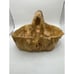 VTG Large Hand Carved Wood Tree Burl Wooden Bowl Basket Handle Shan Mu Tree