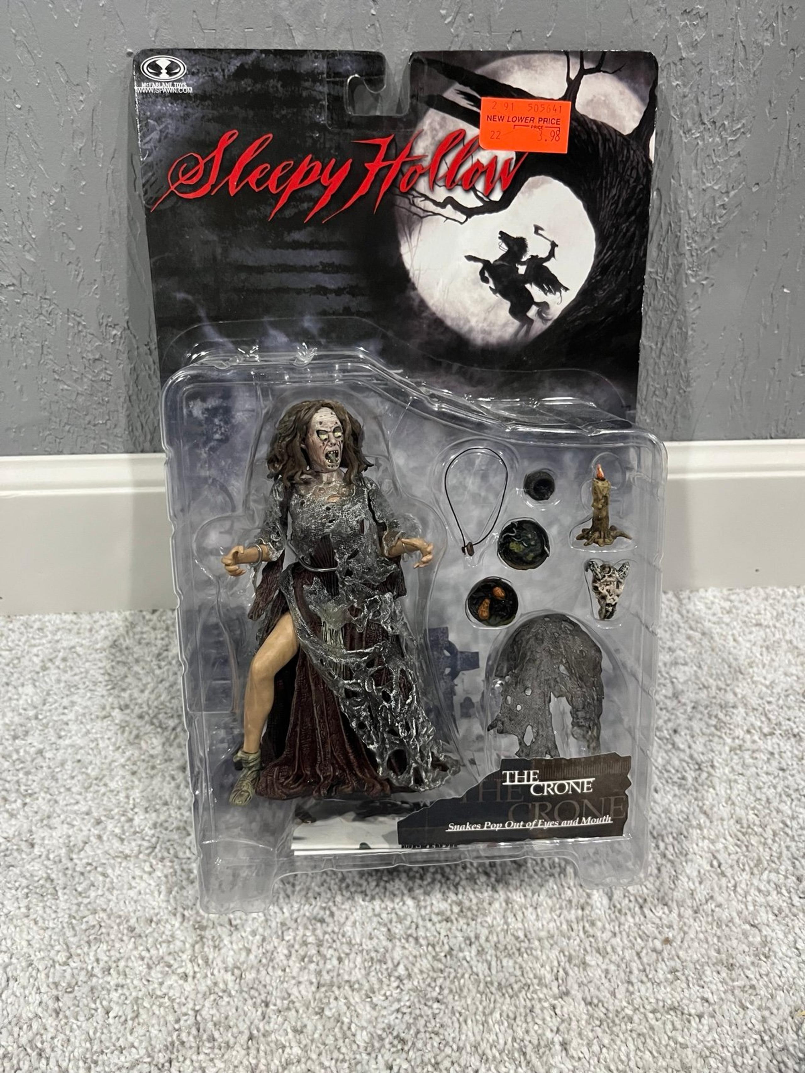 Vintage 1999 McFarlane Toys Sleepy Hollow THE CRONE 6" Action Figure Sealed Box
