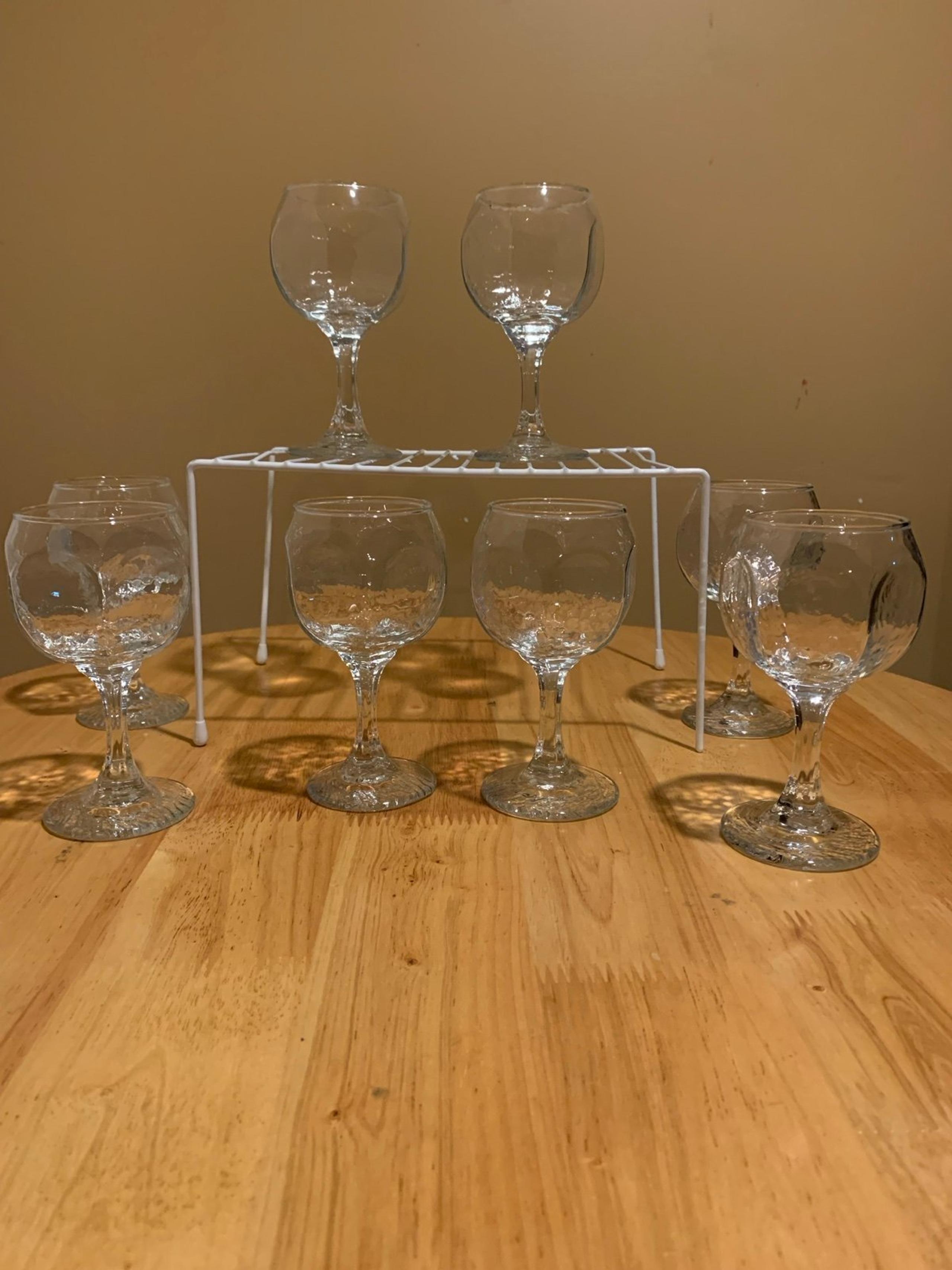 8 Libbey Chivalry Wine Stem Glasses