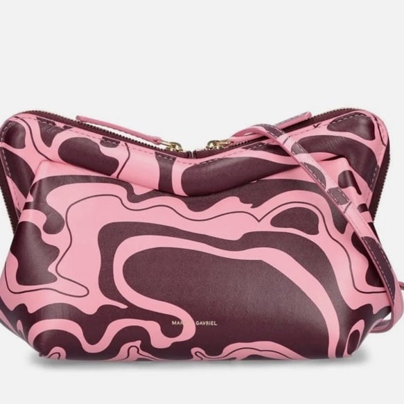 NWT Mansur Gavriel Mini M Frame Bag Flamingo/Plum Limited Edition