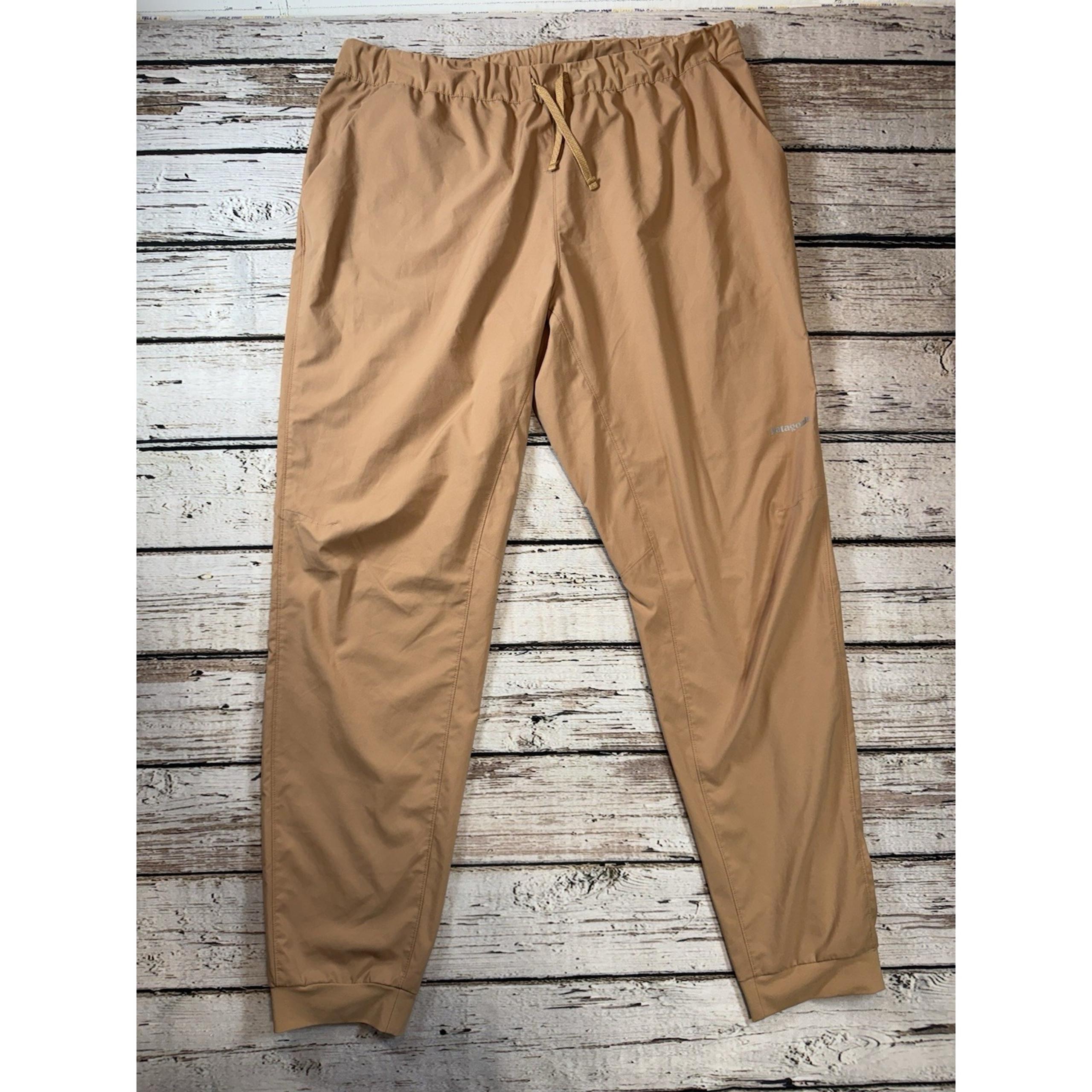 Patagonia Pants Men's XL Beige Brown Terrebone Trail Joggers Lightweight