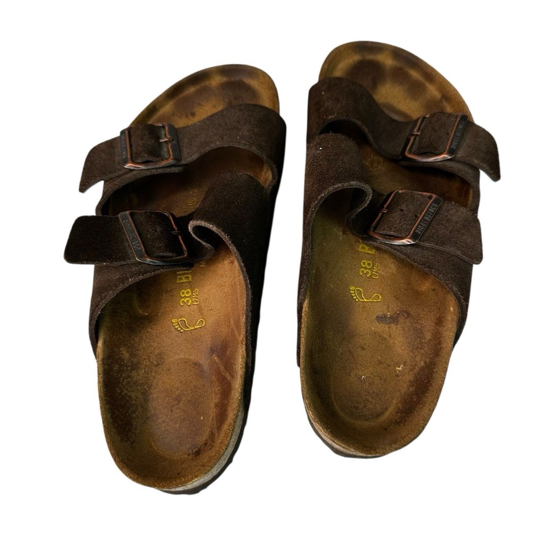 BIRKENSTOCK ARIZONA Soft Footbed Mocha Suede SANDAL EU 38 Men’s 5 Womens 7