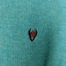 Benetti blue v-neck knit logo sweater
