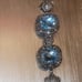 Vintage Designer DGS 925 Turkey Large Faceted Blue Topaz Bracelet 7 - 9 Inches