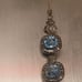 Vintage Designer DGS 925 Turkey Large Faceted Blue Topaz Bracelet 7 - 9 Inches