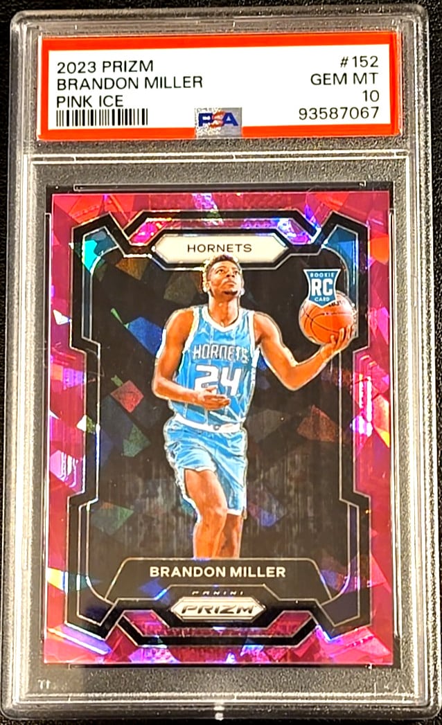 2023-24 Panini Prizm - Brandon Miller #152 Pink Ice Prizm (RC) PSA 10 Hornets