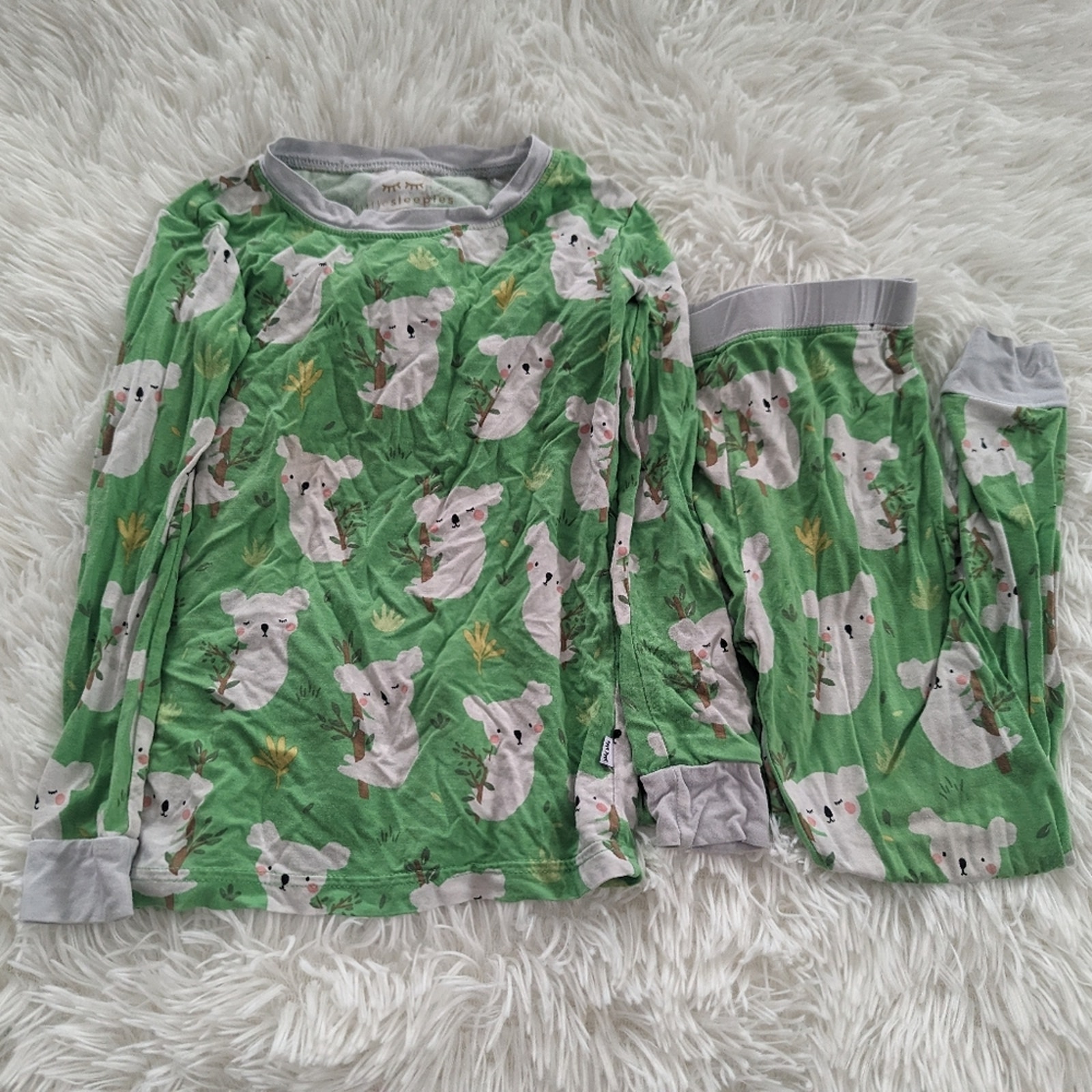 Little Sleepies Koala Green 4T Pajamas Long Sleeve Pant