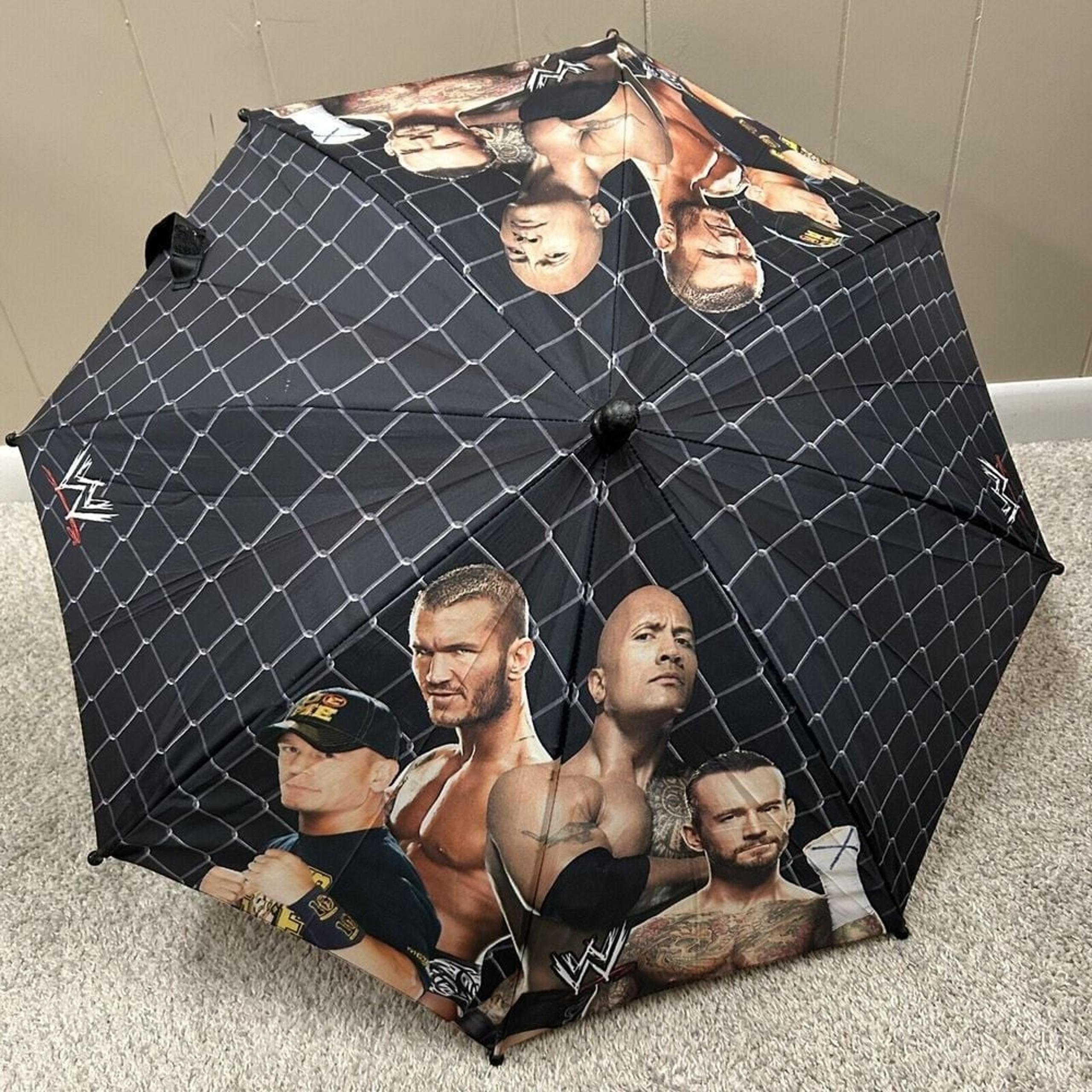 WWE Kid's Umbrella The Rock John Cena CM Punk Wrestling