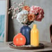 New Set of 3 Colorful Ceramic Vase for Home Decor - Burnt Orange & Blue