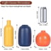 New Set of 3 Colorful Ceramic Vase for Home Decor - Burnt Orange & Blue